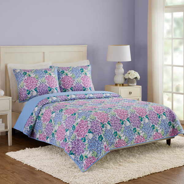 Vera Bradley Happy Hydrangea 3 Piece Quilt Set Wayfair